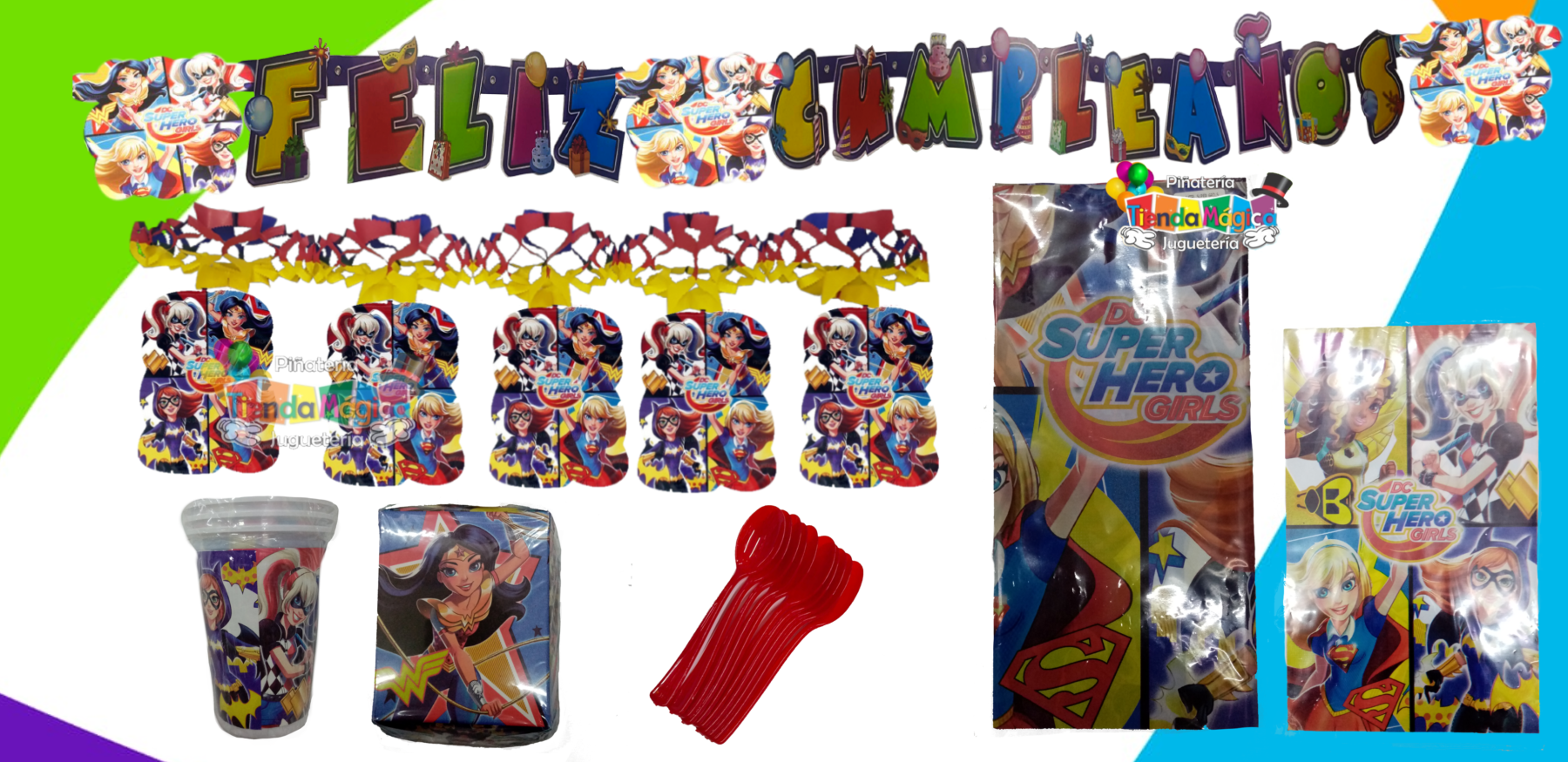 Set Decoración Super Hero Girls
