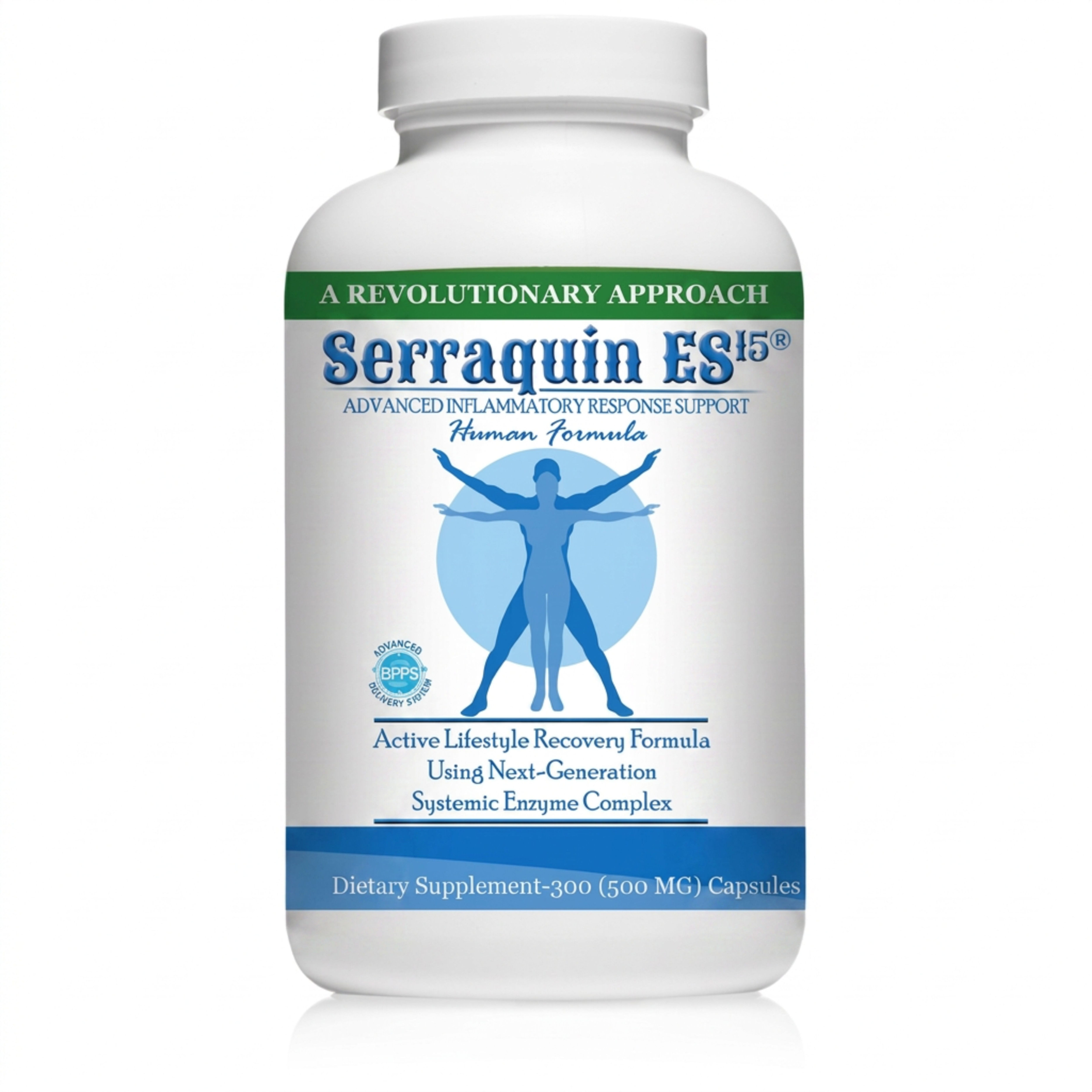 Serraquin ES15® Systemic Enzyme Formula (500MG) 300 Capsules