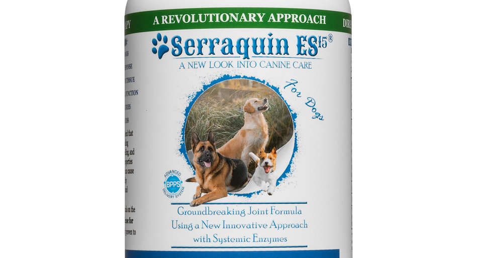 Serraquin ES15® Canine-Systemic Enzyme Formula (500MG) 300 Capsules