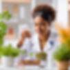 African American woman in a nutrition lab working with herbal medication .jpg