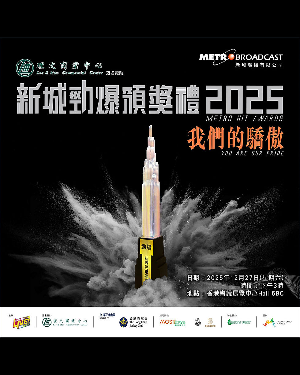 「新城知訊台」主辦 「理文商業中心」冠名贊助《新城勁爆頒獎禮 2025》熱戰開鑼首輪網民投票走勢 姜濤、張天賦、鹽焗雞成焦點