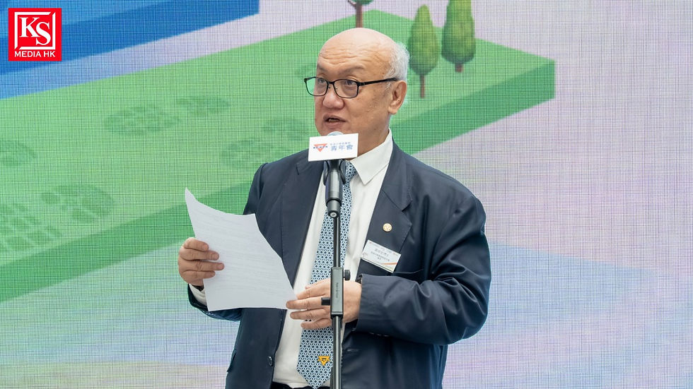 香港中華基督教青年會會長鄭卓生博士於 YMCA 青年會 Y-Care 嘉許禮上致辭,感謝各企業機構伙伴攜手關懷社區、積極實踐 ESG 責任。