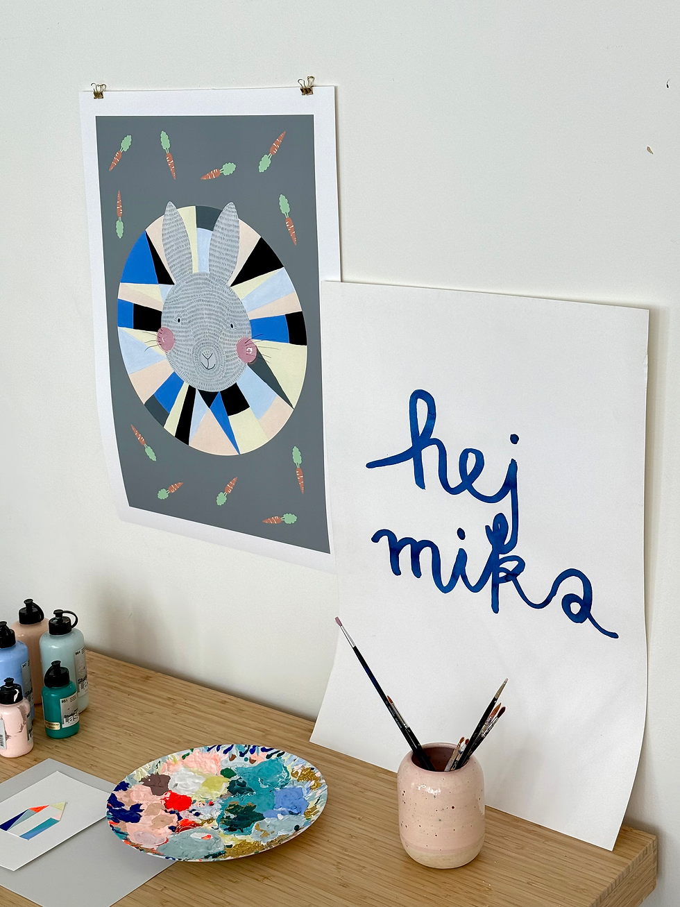 Miniaturbild: Artprint von la casita verde - le lapin au jardin