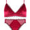 Thumbnail: Rosalina New Velvet Bra and Panties Set Red