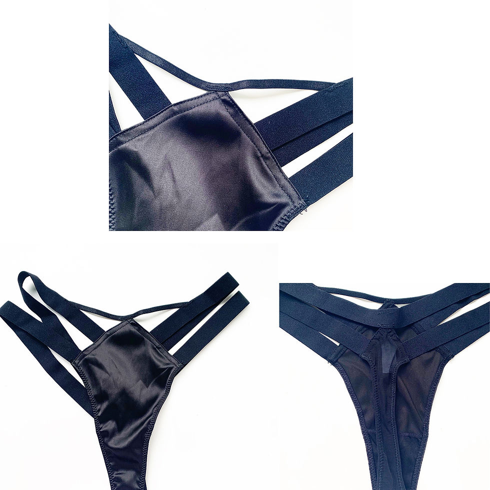 Thumbnail: Caroline Wide Strapping Lace Bra Set Black
