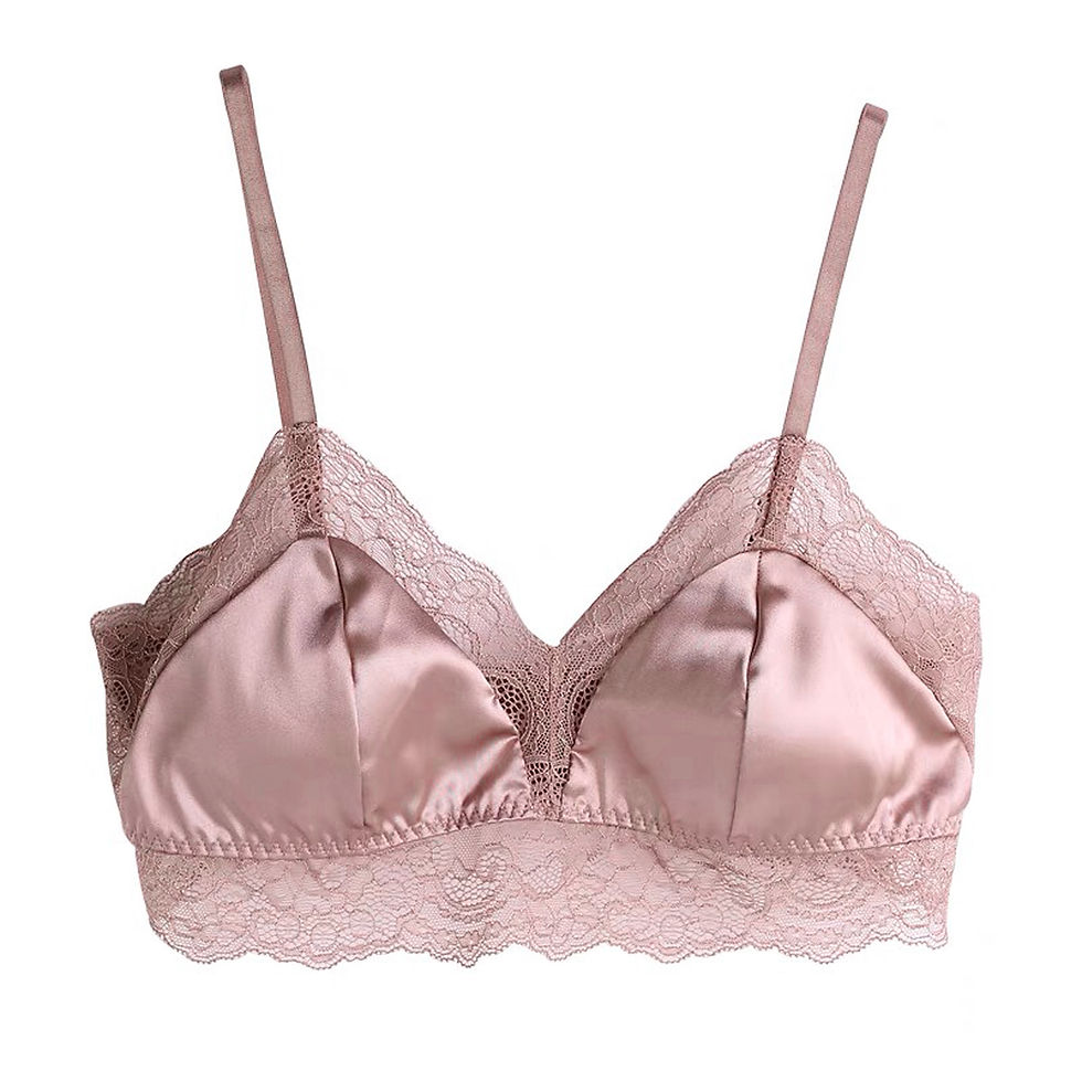 Thumbnail: Gloria Silky Satin Bra in Flower Lace