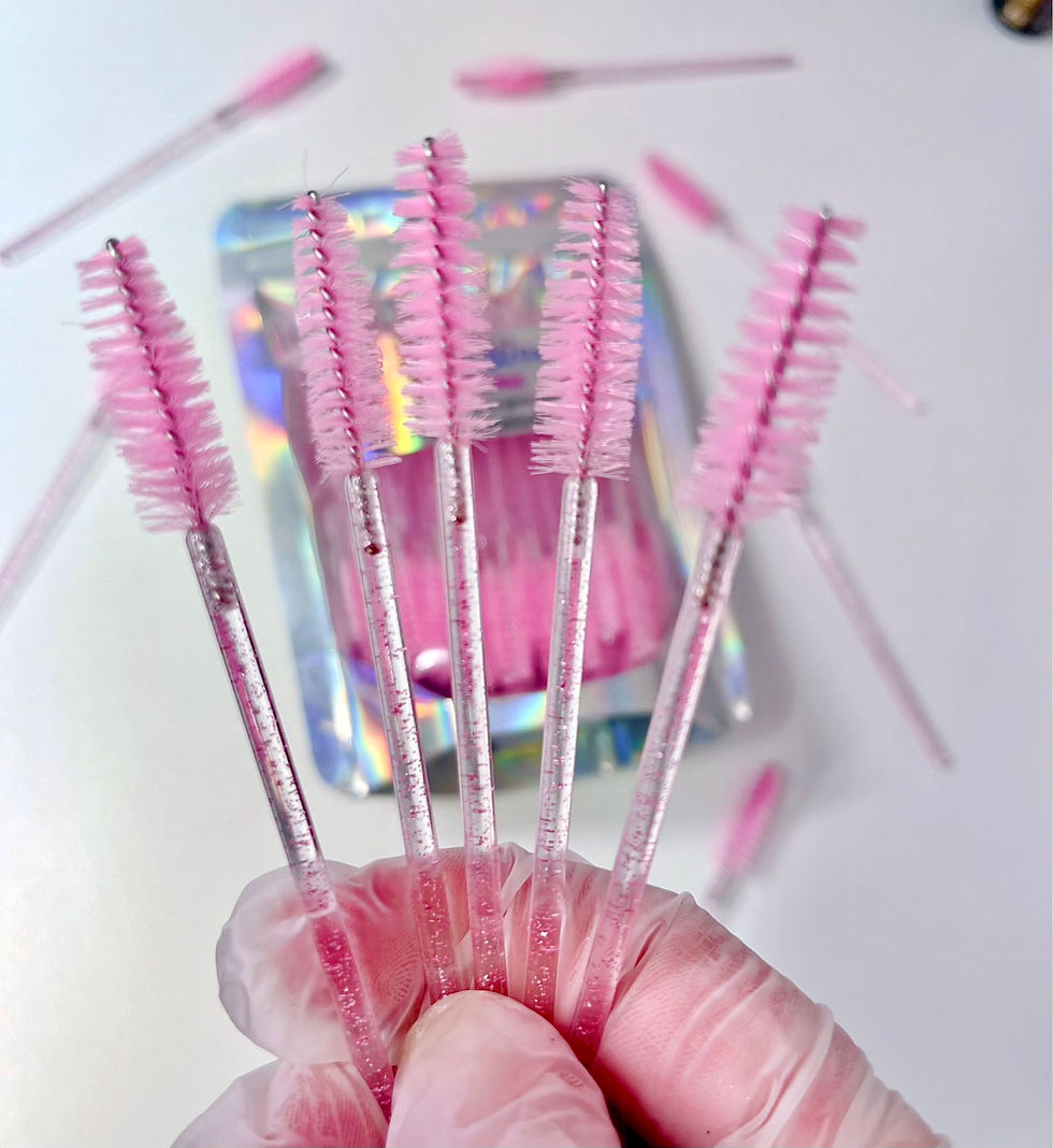 Thumbnail: Glitter disposable brow wands (Black & Pink)