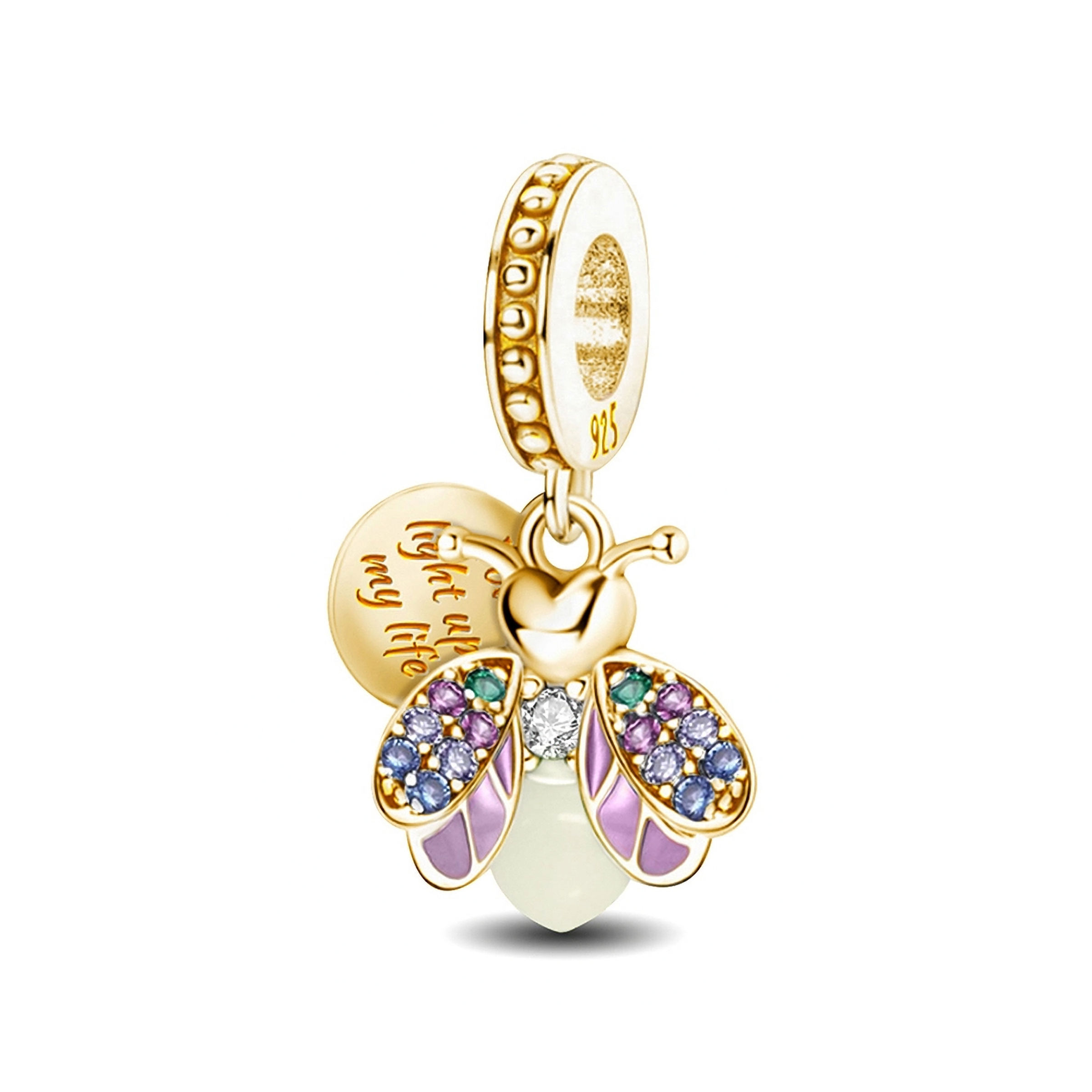 HARMONY LUMINOUS LILAC FIREFLY CZ (GOLD) PENDANT