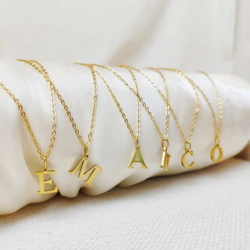Thumbnail: SIGNATURE YOU INITIAL (SILVER, GOLD, ROSE GOLD) NECKLACE