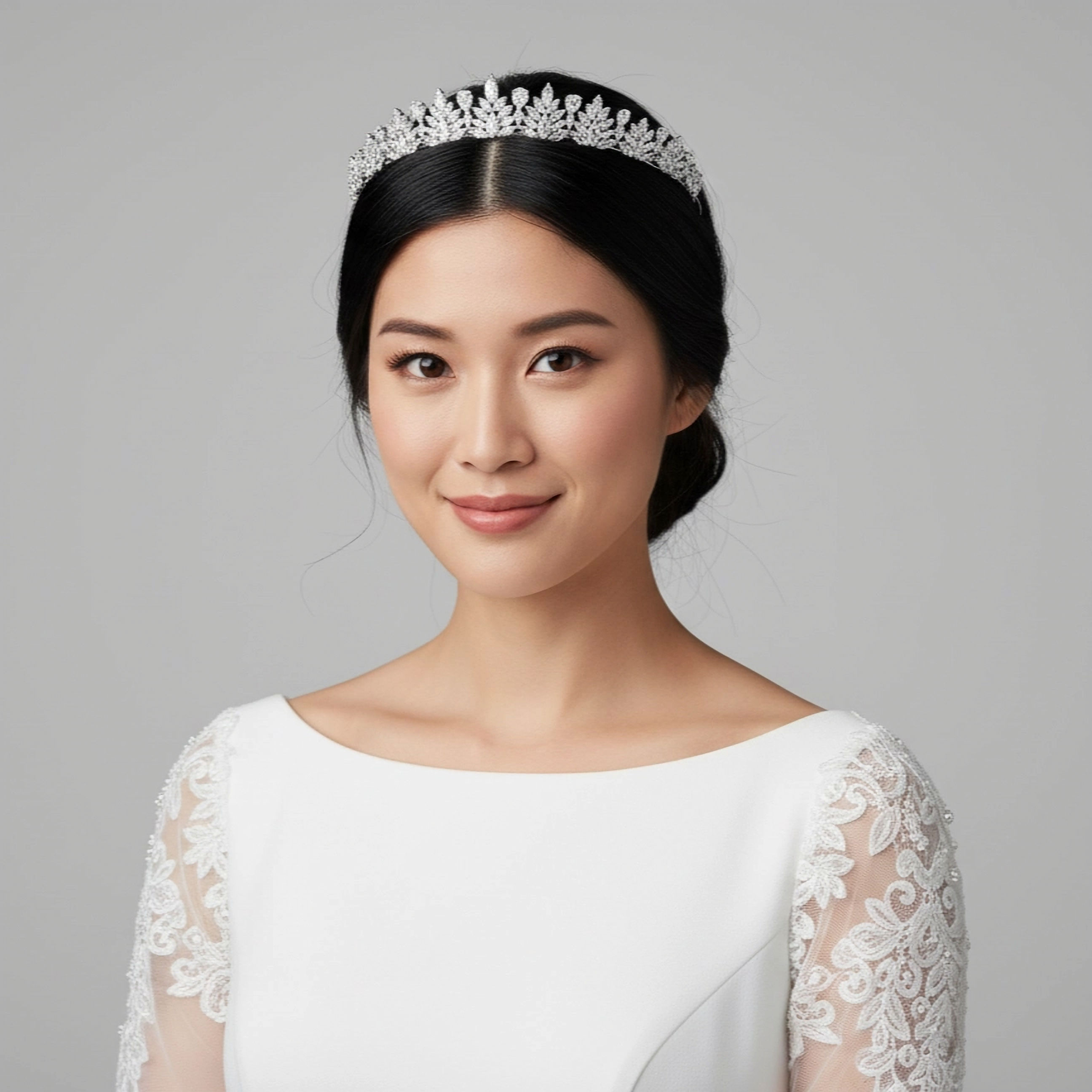 AMBERELLE VIOLET CZ (SILVER) BRIDAL TIARA