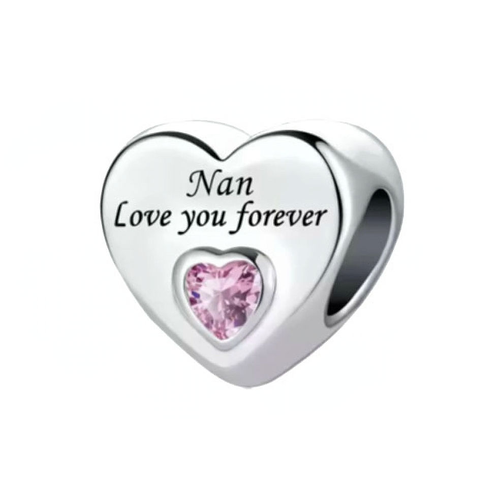 HARMONY NAN LOVE HEART CZ (SILVER) CHARM