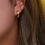 Thumbnail: ROSELLE CHUNKY STAR CZ (18K GOLD) HOOP EARRINGS