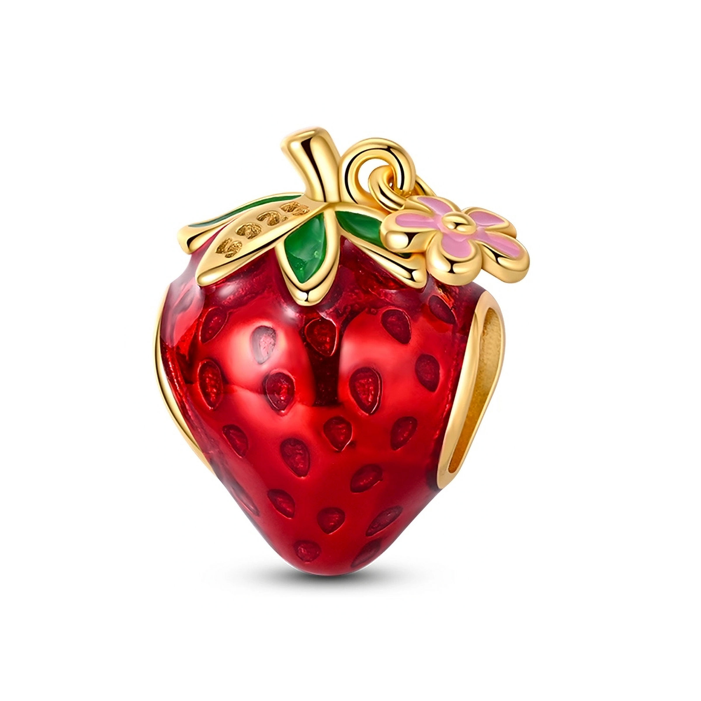 HARMONY STRAWBERRY FLOWER (GOLD) CHARM