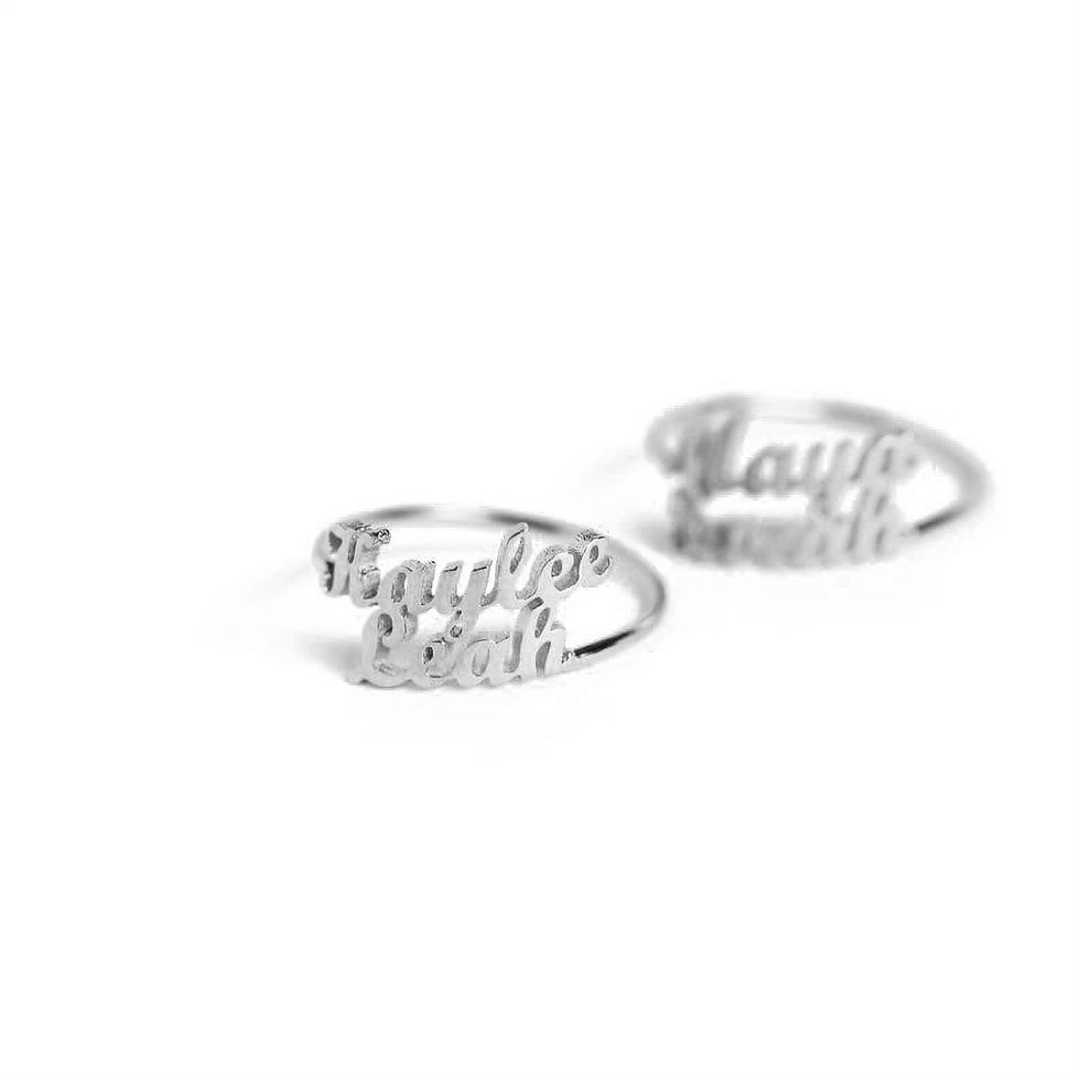Thumbnail: SIGNATURE YOU 1 - 3 NAME (SILVER, GOLD, ROSE GOLD) RING