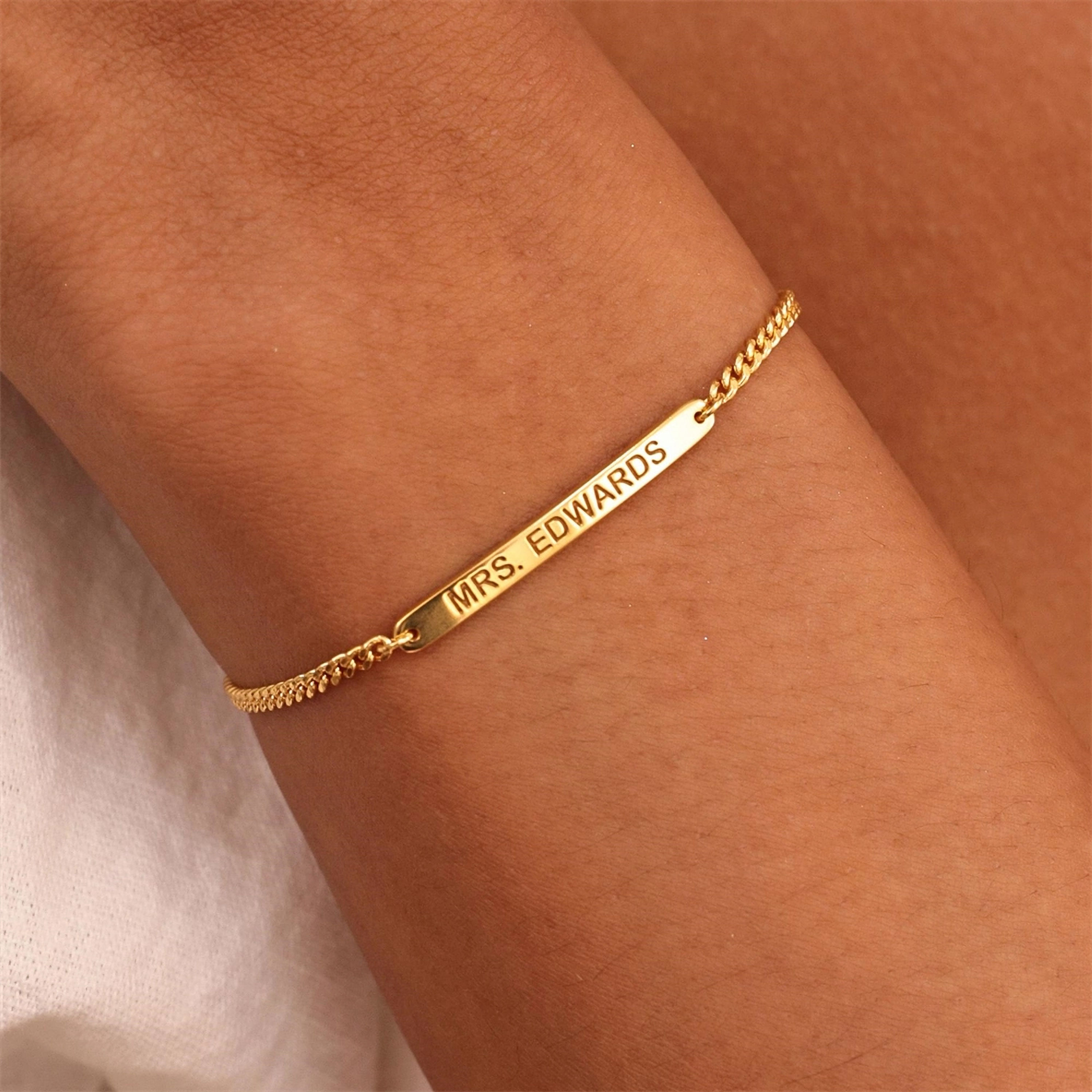 SIGNATURE YOU PLATE CURB CHAIN (SILVER, GOLD, ROSE GOLD) BRACELET