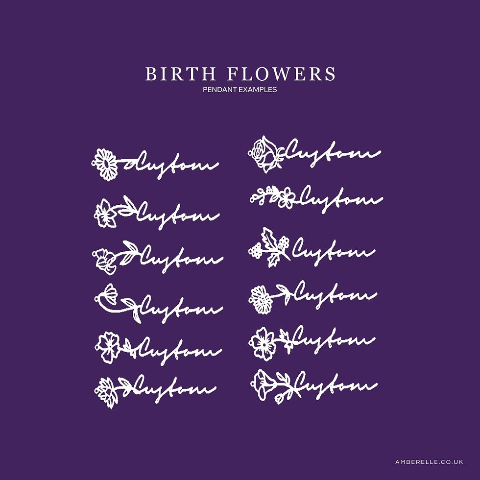 Thumbnail: SIGNATURE YOU PARALLEL BIRTH FLOWER AUTOGRAPH (SILVER, GOLD) NECKLACE
