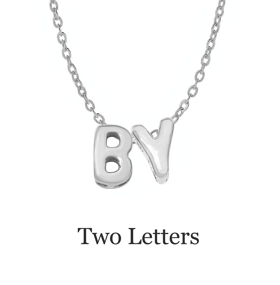 Thumbnail: SIGNATURE YOU BUBBLE NAME OR INITIAL (SILVER, GOLD, ROSE GOLD) NECKLACE