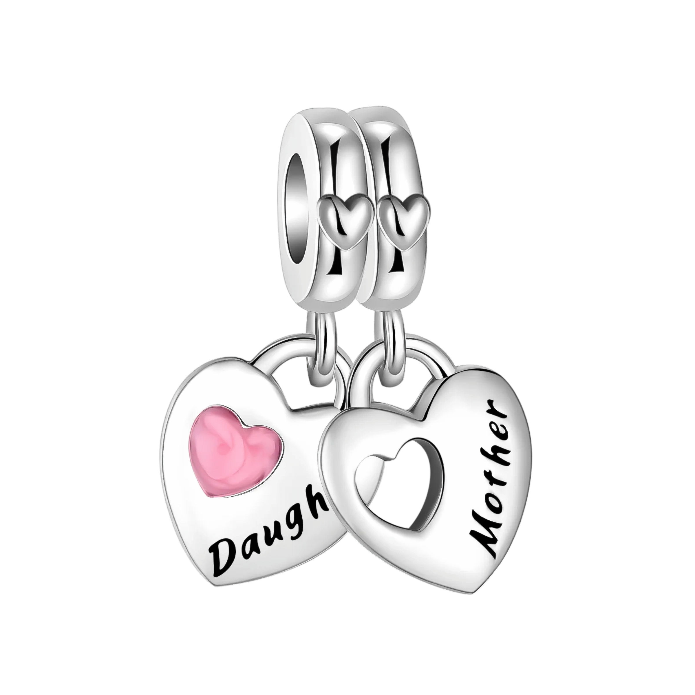 HARMONY DAUGHTER & MOTHER'S HEART (SILVER) PENDANT