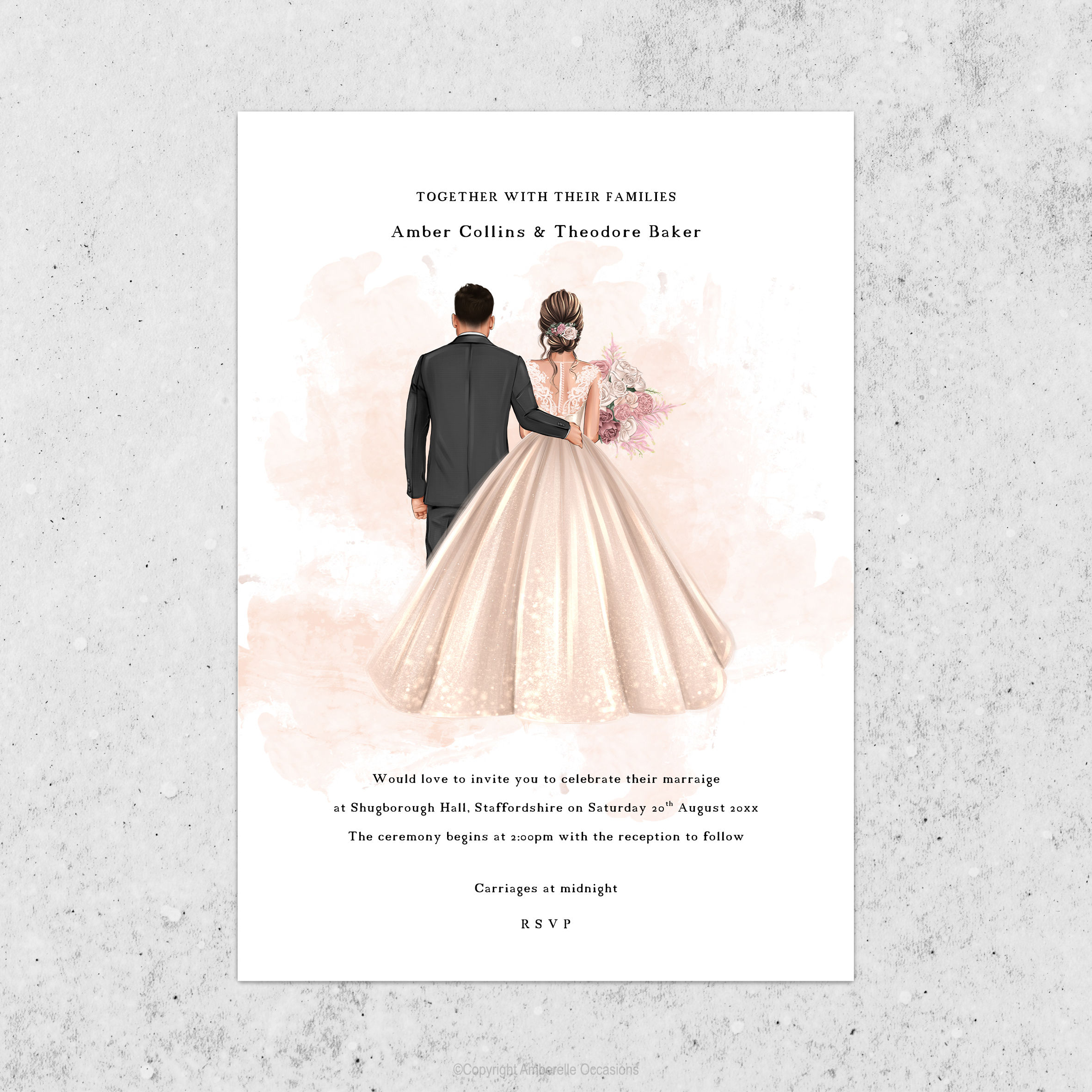 Evoke Couple Wedding Invitation