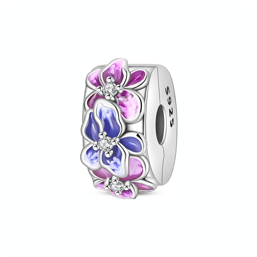 HARMONY ORCHID CZ (SILVER) CLIP