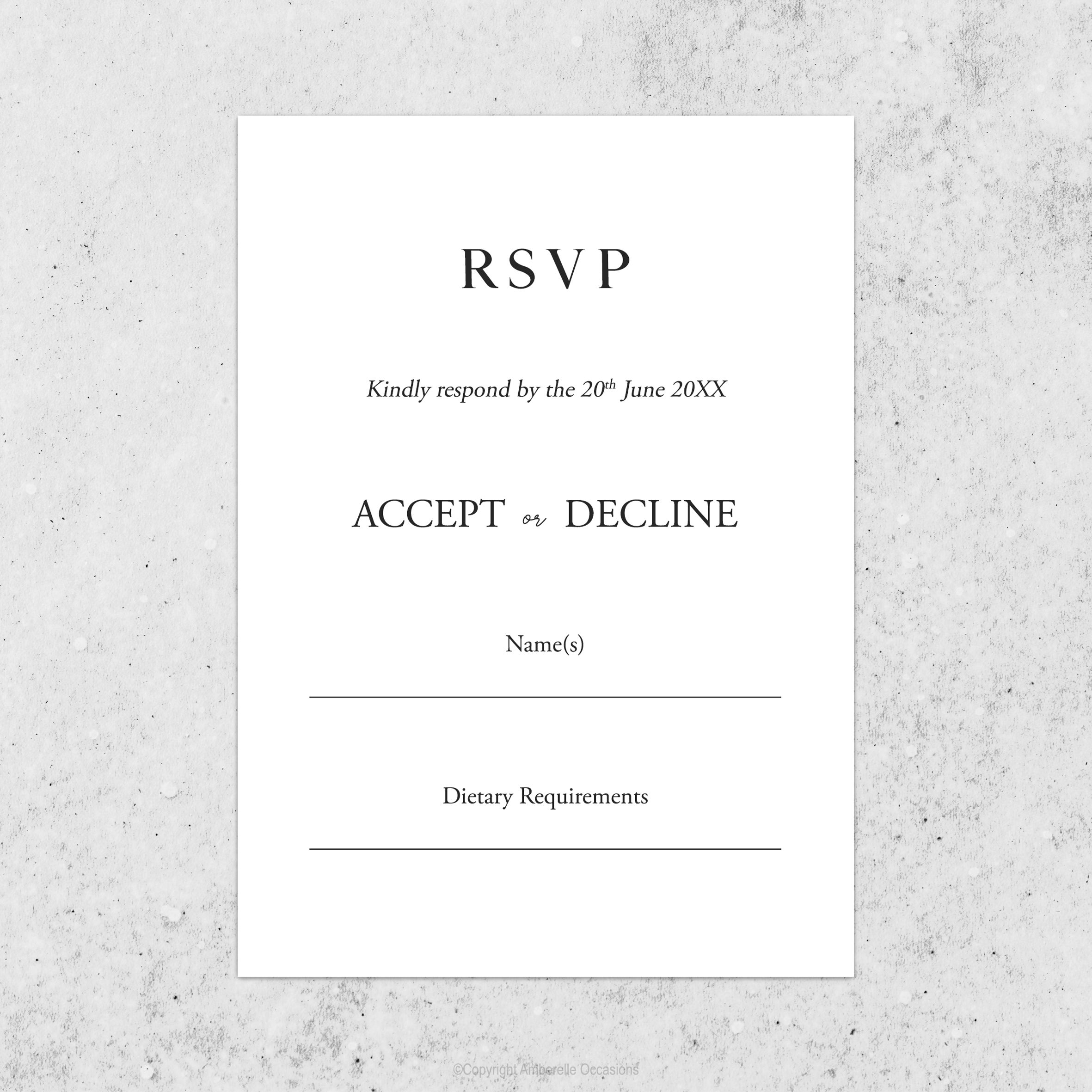 Evoke Whisper Wedding R.S.V.P