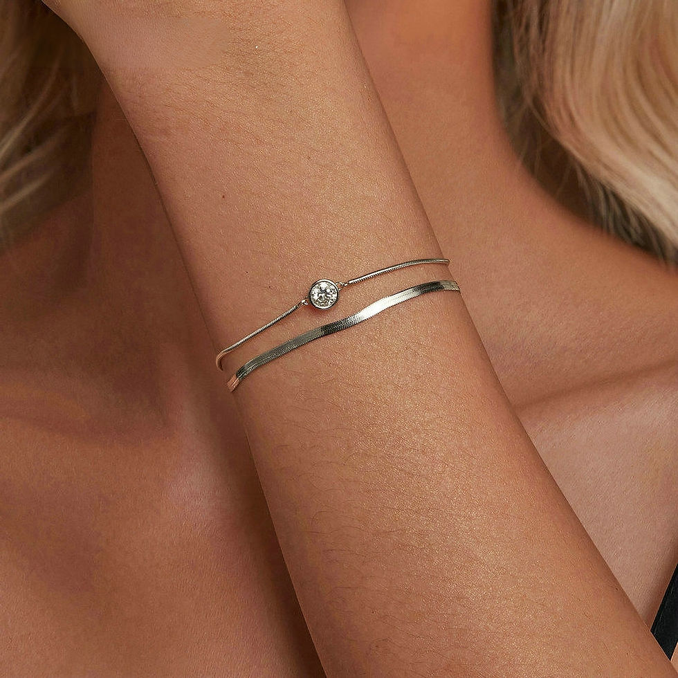 Thumbnail: CELINA LOUISA MOISSANITE (WHITE GOLD) BRACELET