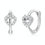 Thumbnail: MAEVE HOLLOW HEART MOISSANITE (WHITE GOLD, GOLD) HOOP EARRINGS