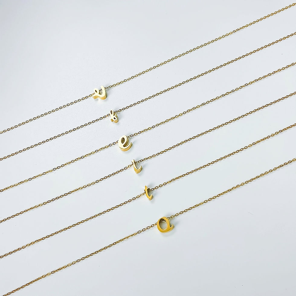 Thumbnail: SIGNATURE YOU LOWERCASE INITIAL CABLE CHAIN (SILVER, GOLD) NECKLACE