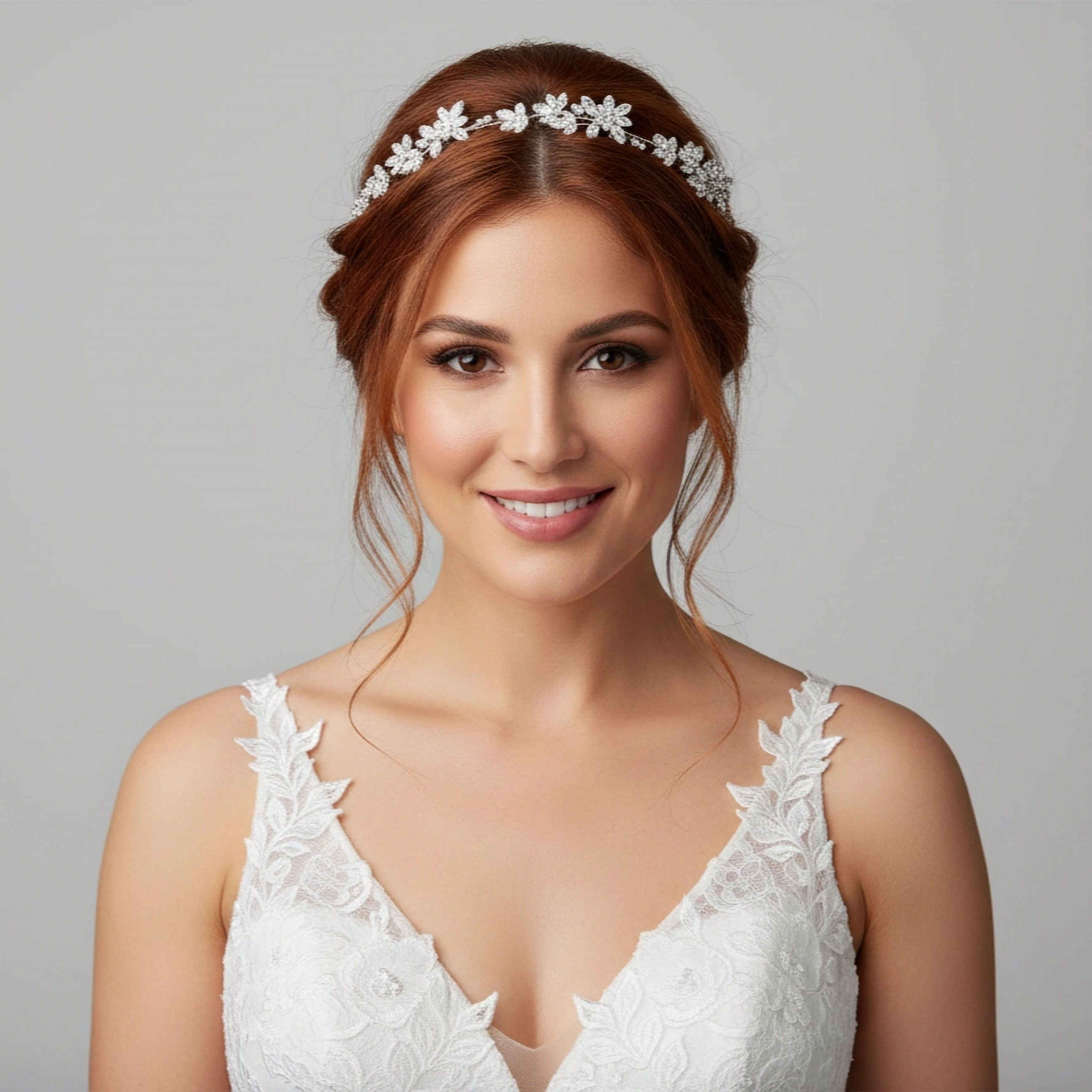 AMBERELLE ELEANOR CZ (SILVER) BRIDAL TIARA