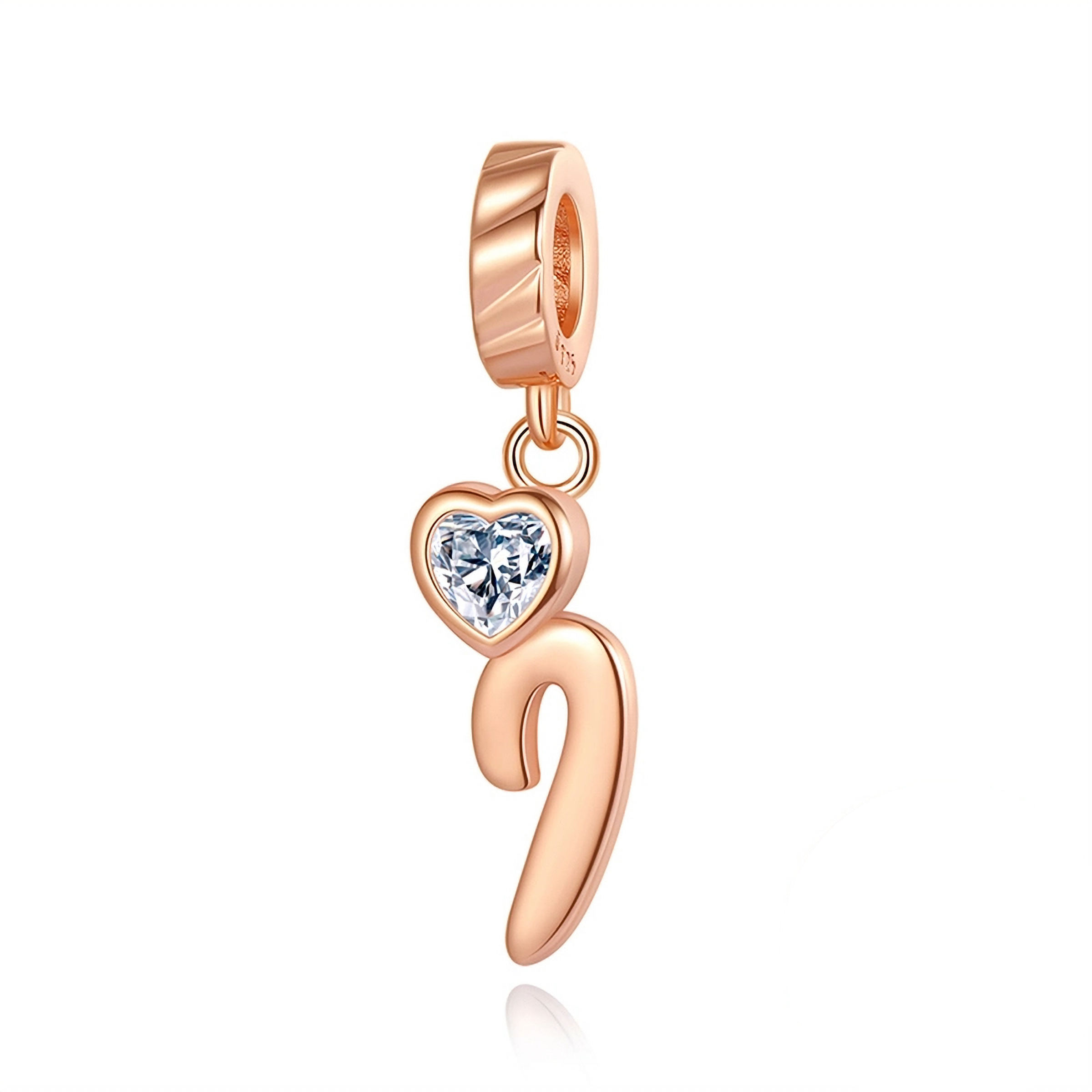 HARMONY SCRIPT LETTER I CZ (ROSE GOLD) PENDANT