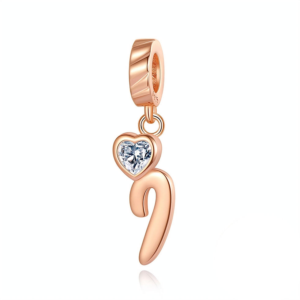 HARMONY SCRIPT LETTER I CZ (ROSE GOLD) PENDANT