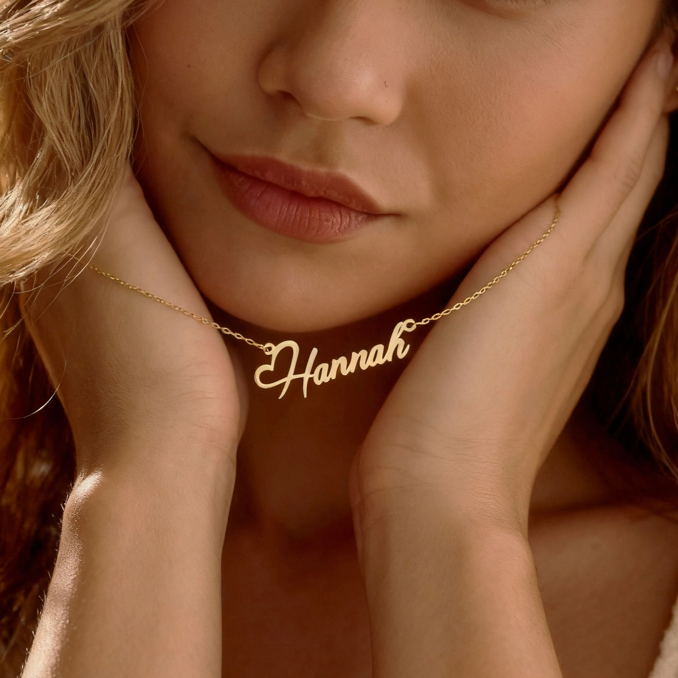 SIGNATURE YOU PRETTY HEART NAME (SILVER, GOLD, ROSE GOLD) NECKLACE