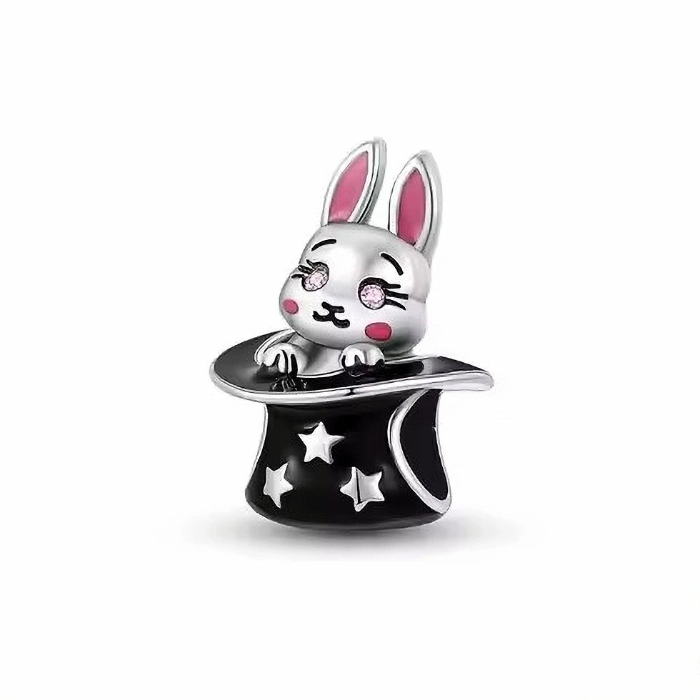 HARMONY MAGICAL WHITE RABBIT CZ (SILVER) CHARM