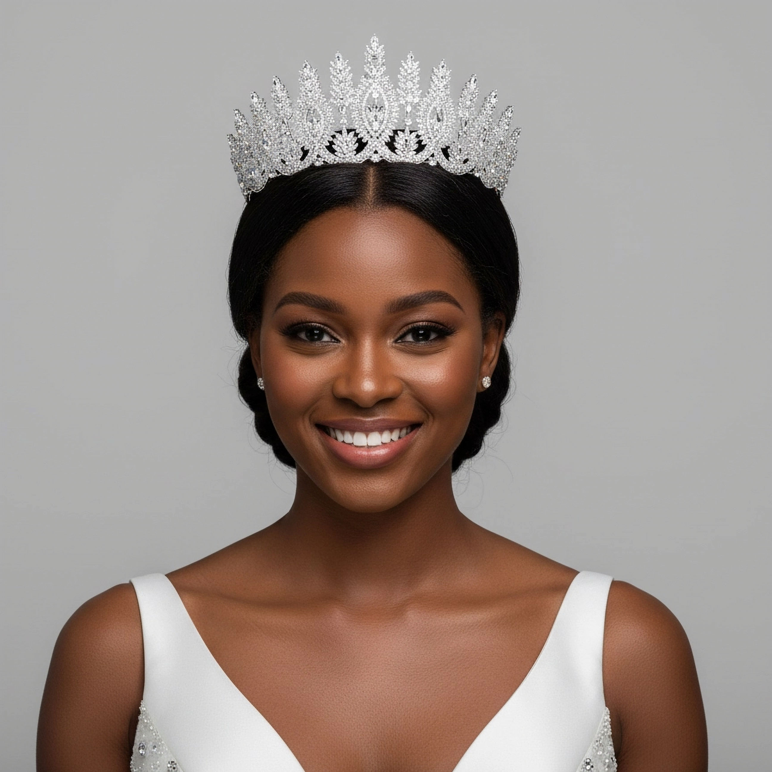 AMBERELLE LOUISA CZ (SILVER) BRIDAL TIARA