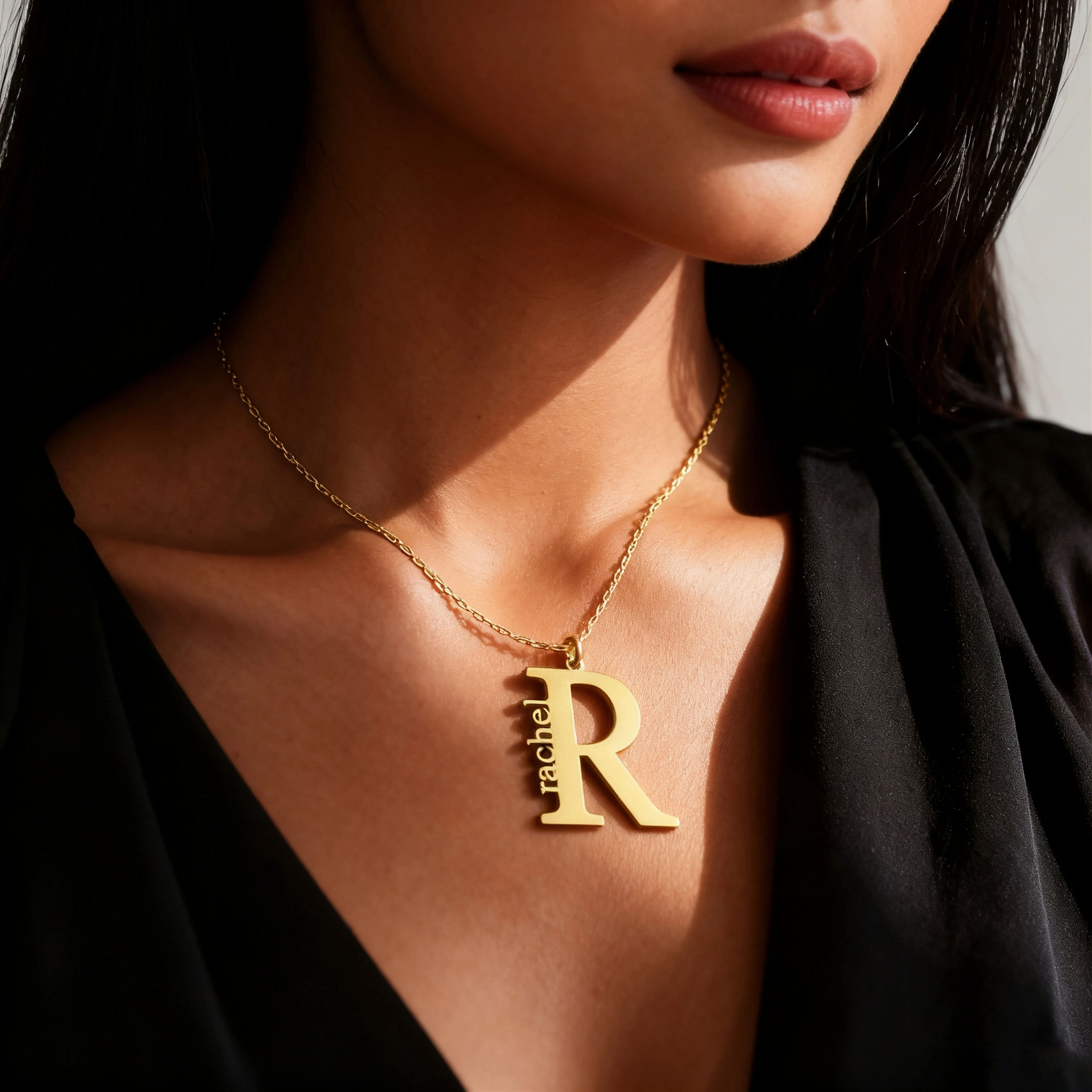 SIGNATURE YOU BOLD CAPITAL INITIAL NAME (SILVER, GOLD, ROSE GOLD) NECKLACE