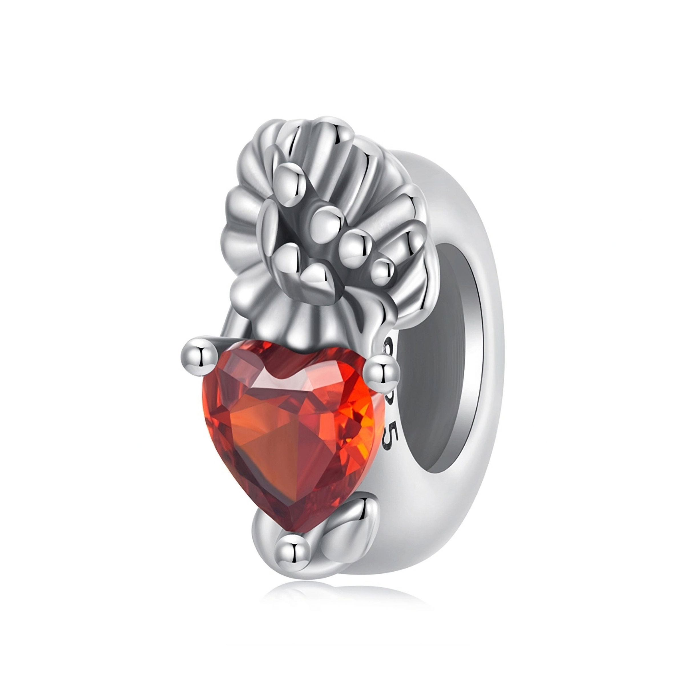 HARMONY CARNATION JANUARY BIRTHSTONE CZ (SILVER) SPACER