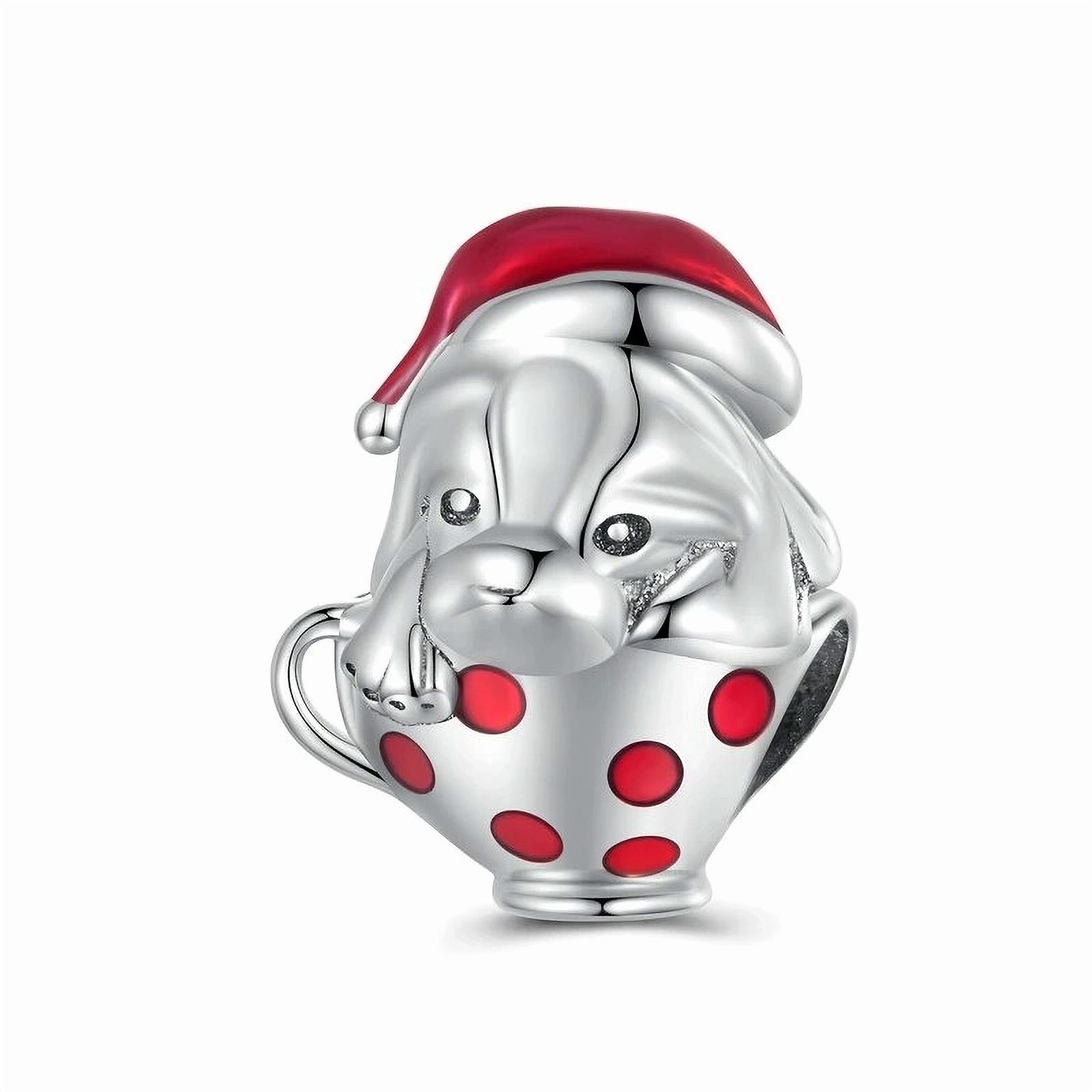HARMONY TEACUP DOG (SILVER) CHARM