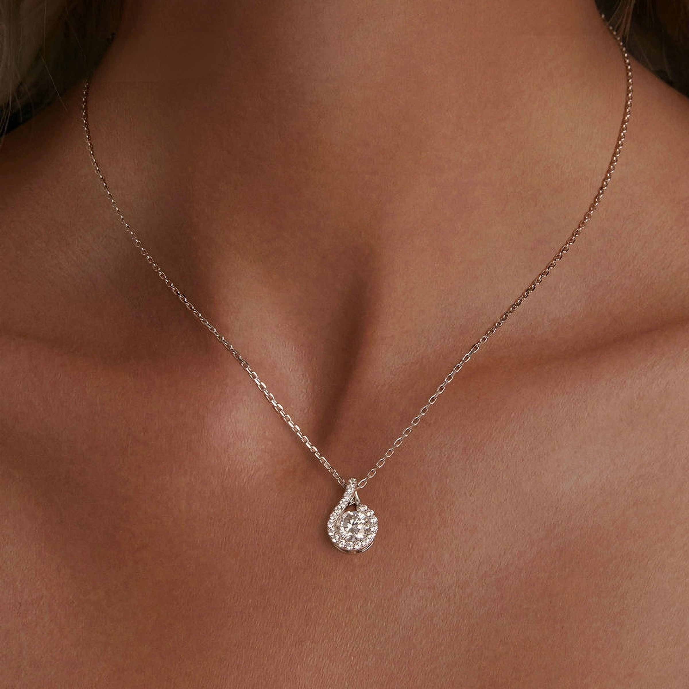 Celina Zara Moissanite (P) Necklace