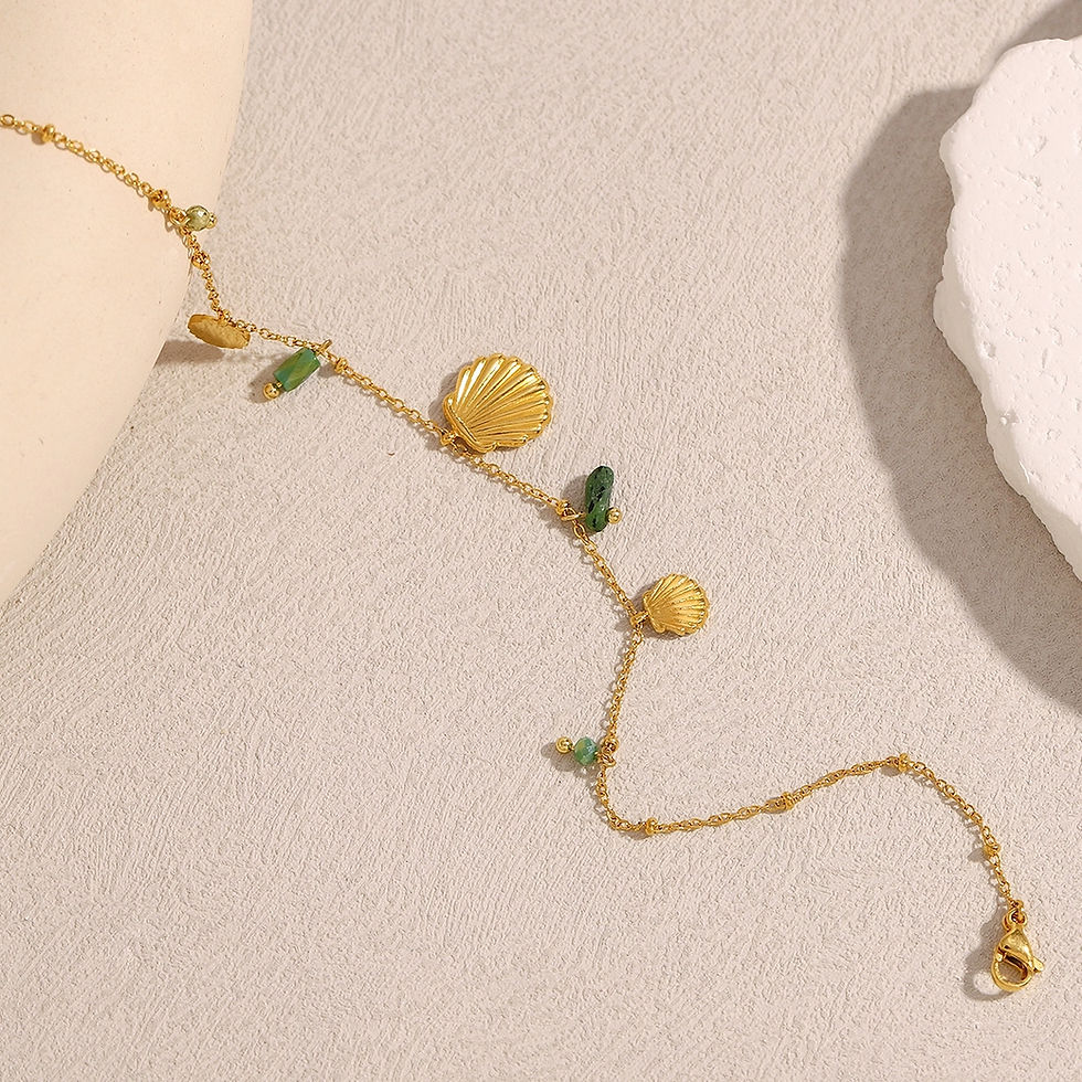 Thumbnail: Roselle Ocean Charms & Beads (18K G) Bracelet