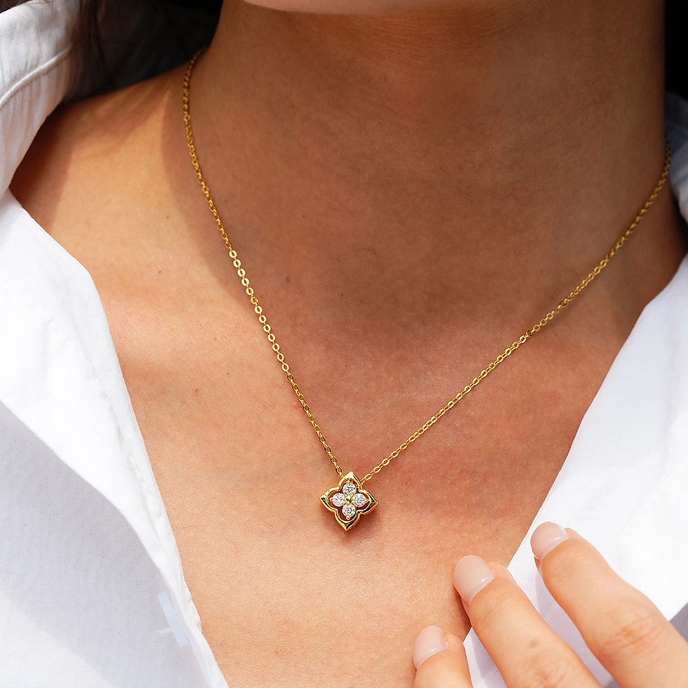 Thumbnail: Maeve Star Point Moissanite (G) Pendant Necklace
