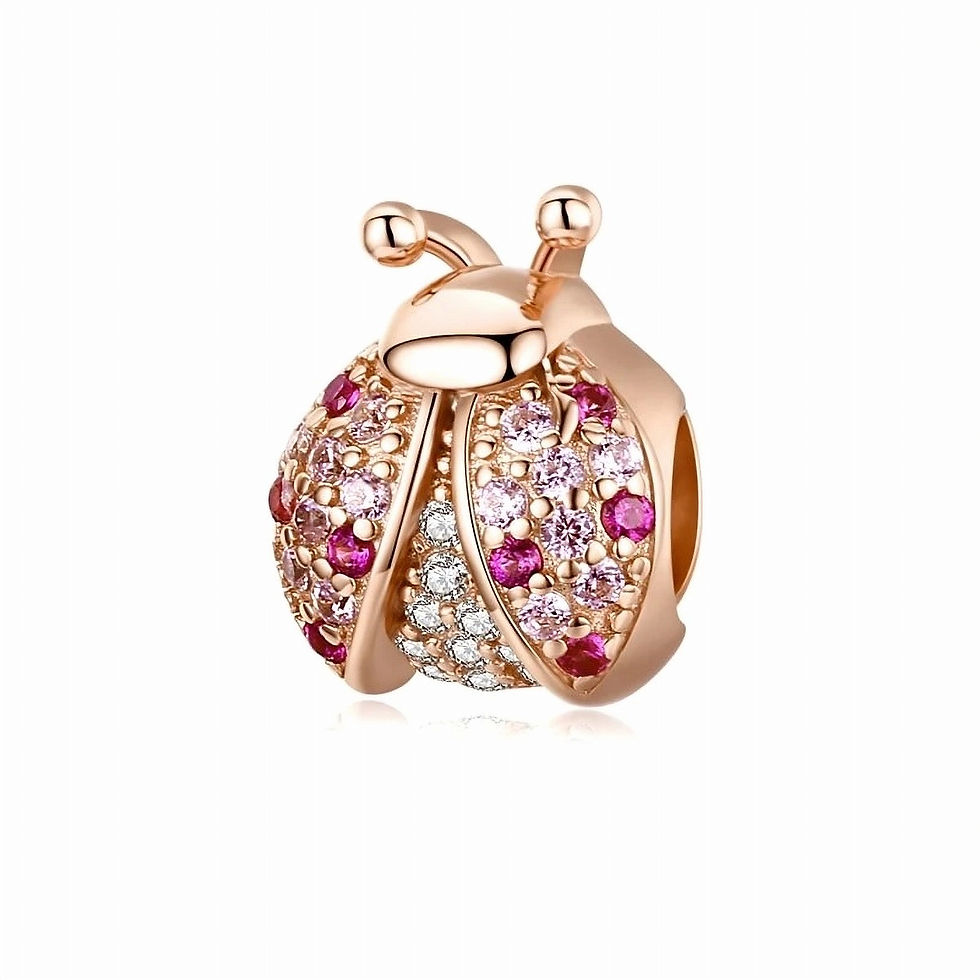 HARMONY LADYBIRD CZ (ROSE GOLD) CHARM