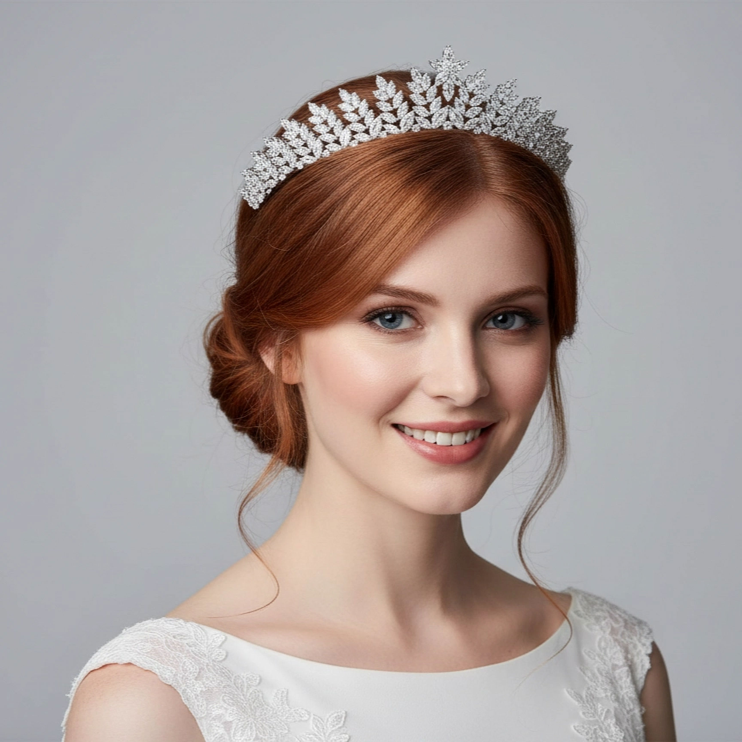 AMBERELLE GRACE CZ (SILVER) BRIDAL TIARA