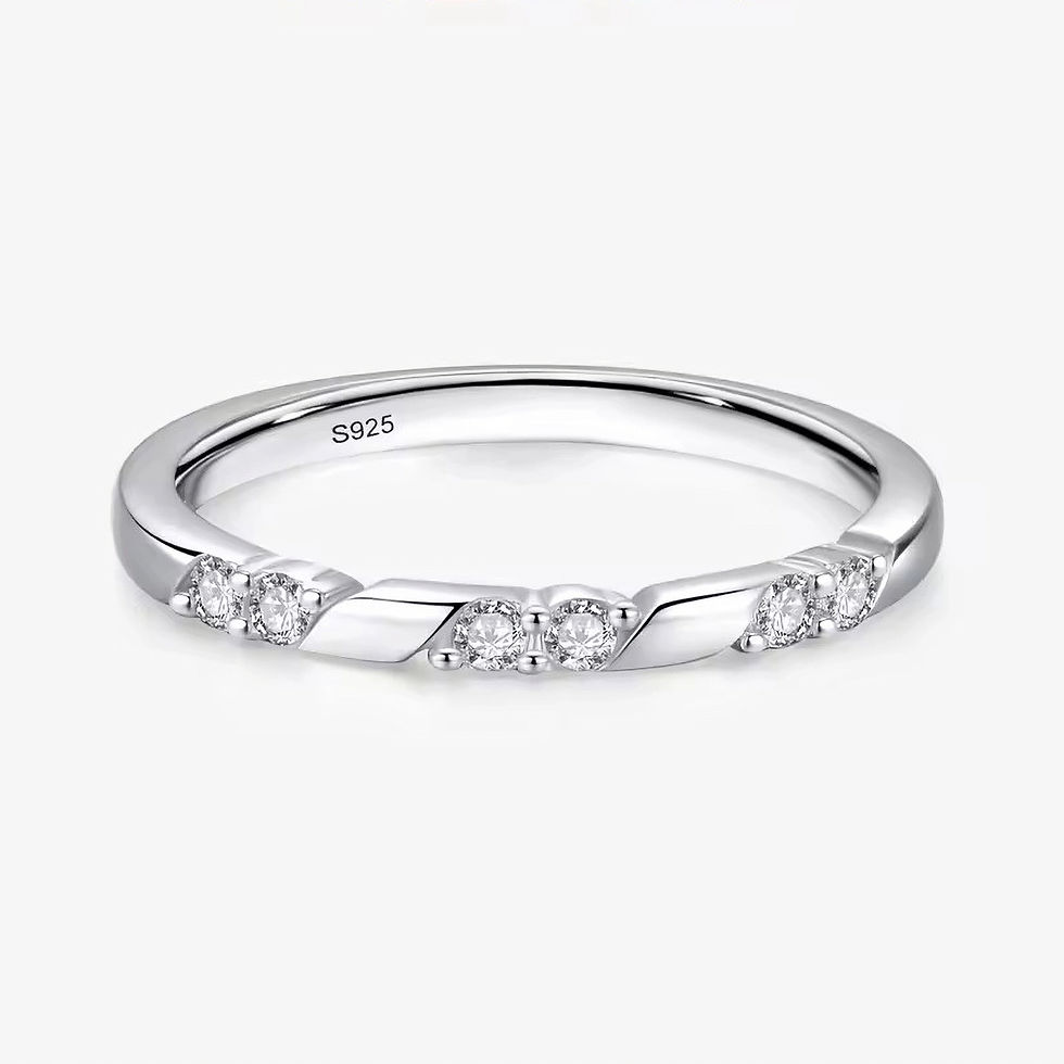 ARIELLE DASH TWIST CZ (SILVER) RING