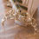 Thumbnail: GEORGE BLACK CHARLOTTE CRYSTAL & PEARL (VINTAGE GOLD) BRIDAL TIARA