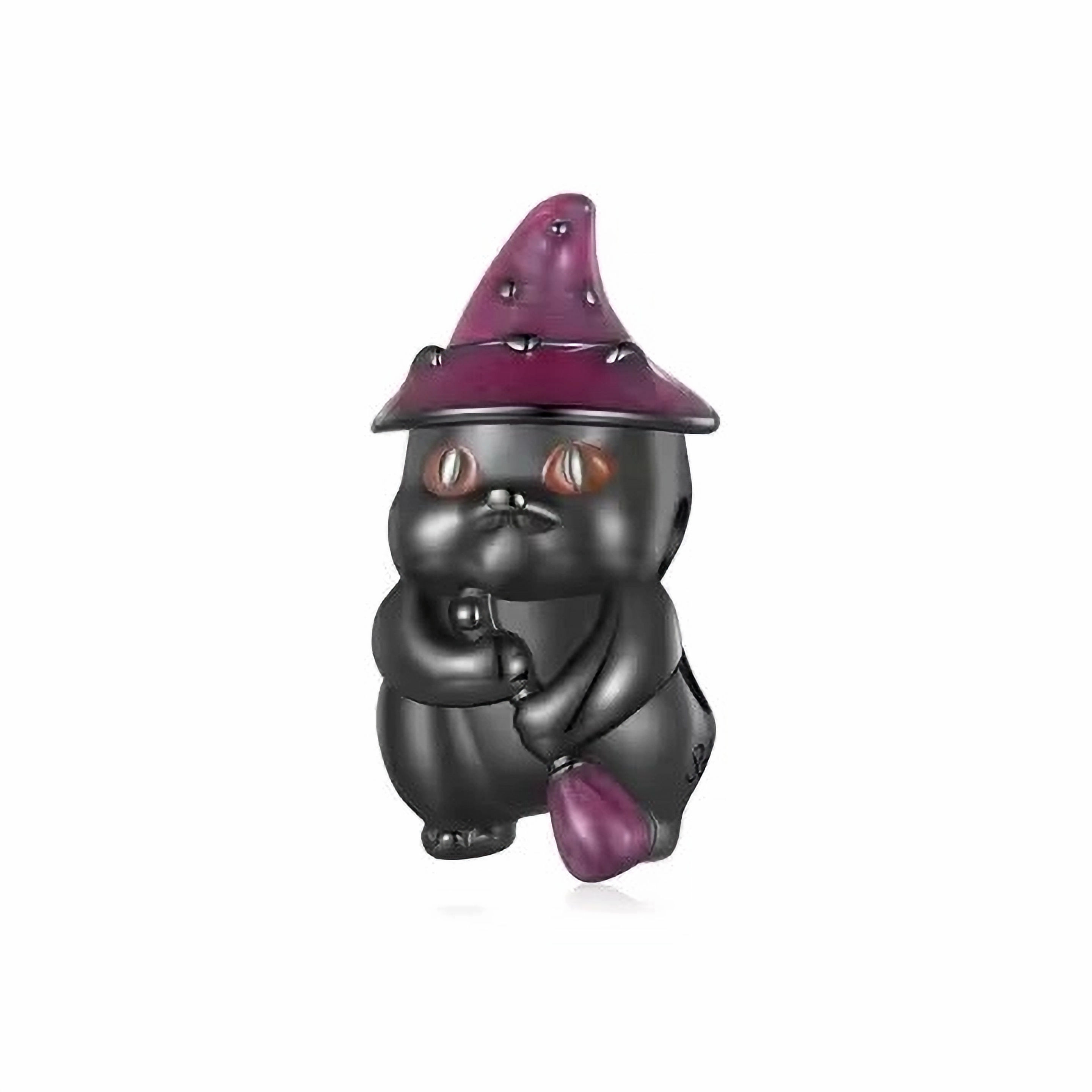 HARMONY WITCH KITTY CZ (BLACK GOLD) CHARM