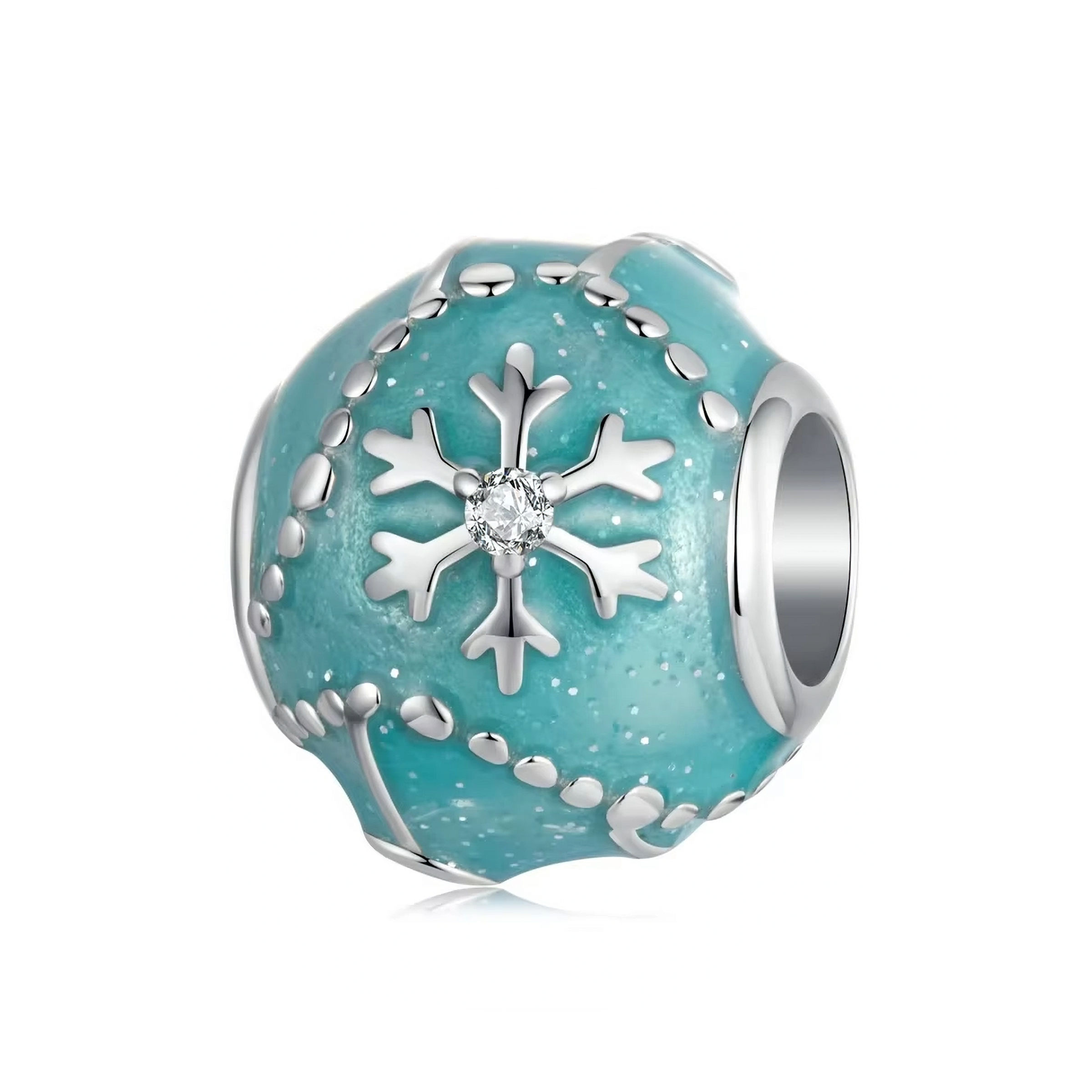 HARMONY WINDER SNOWFLAKES CZ (SILVER) BEAD