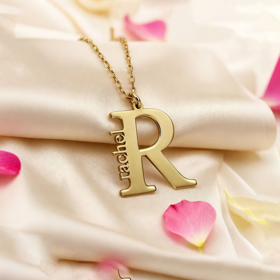 Thumbnail: SIGNATURE YOU BOLD CAPITAL INITIAL NAME (SILVER, GOLD, ROSE GOLD) NECKLACE