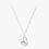 Thumbnail: ARIELLE HANGING HEART CZ (SILVER) PENDANT NECKLACE