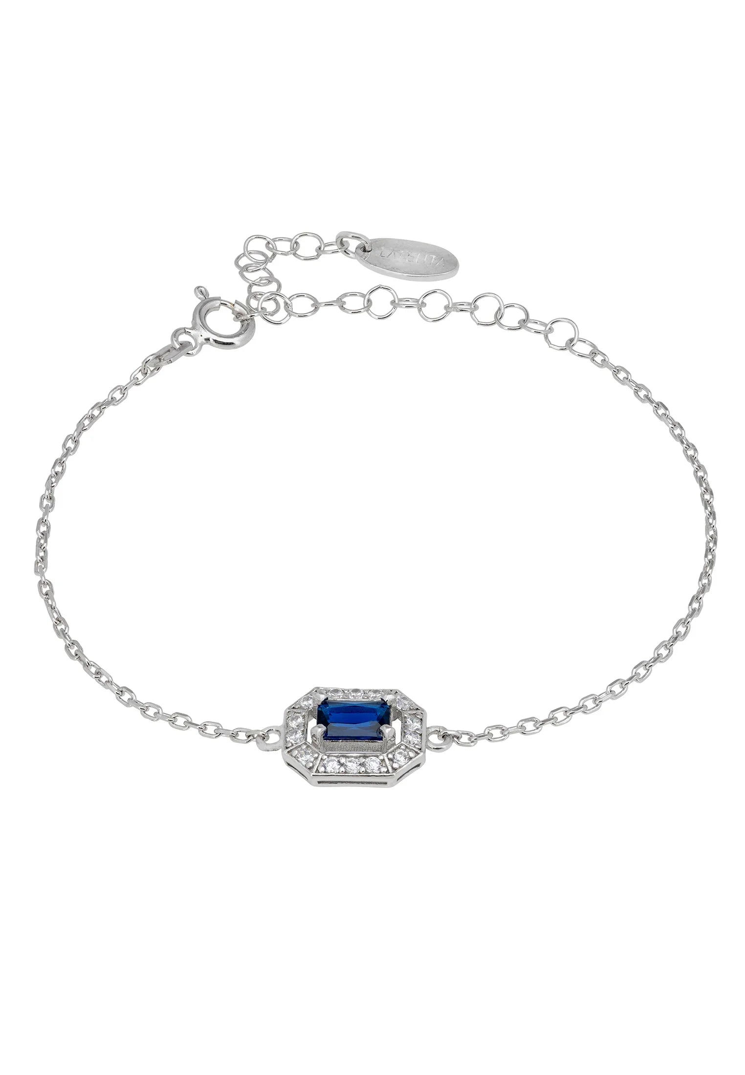 LATELITA WHISTLEDOWN GEMSTONE SAPPHIRE CZ (SILVER) BRACELET