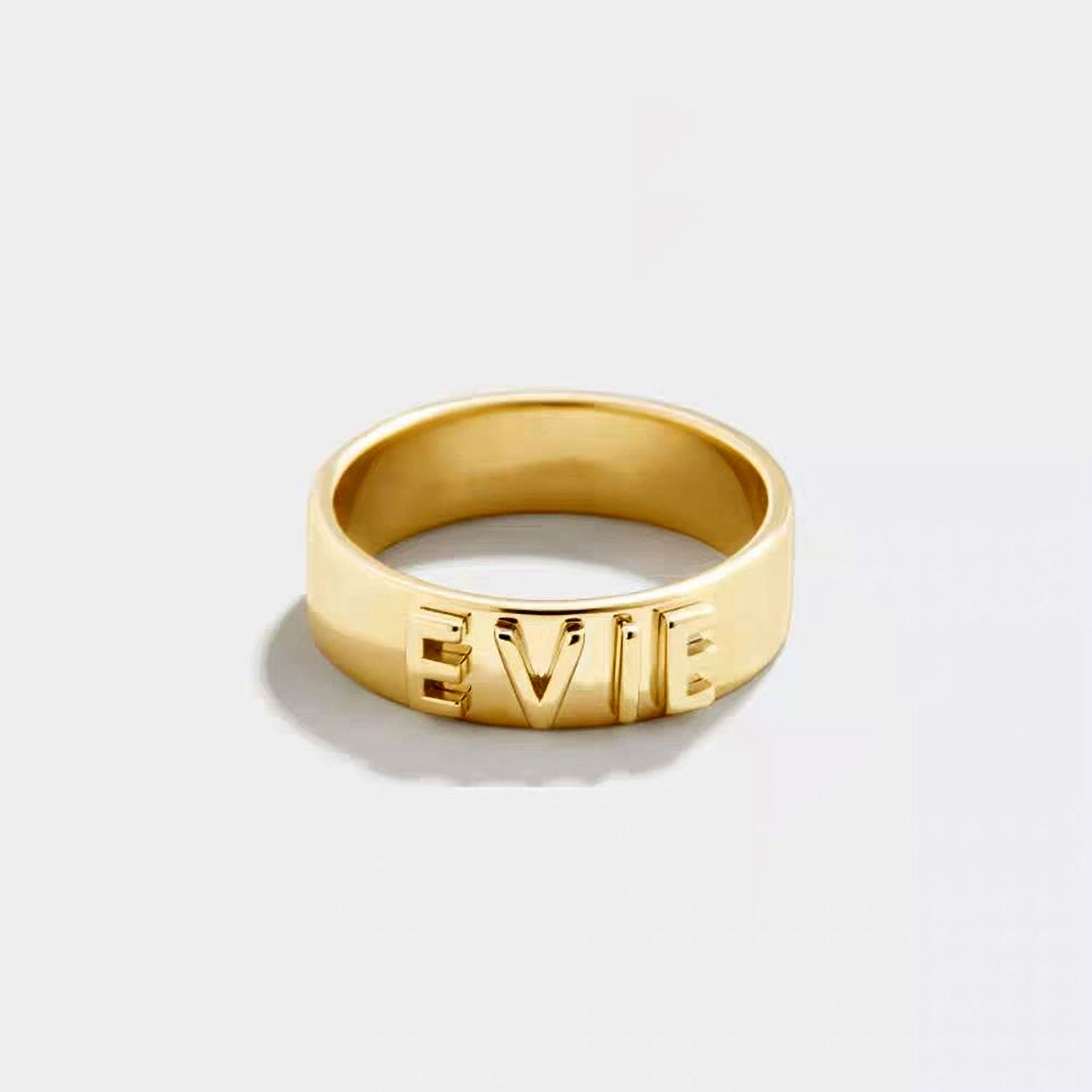 SIGNATURE YOU EMBOSSED NAME (SILVER, GOLD) RING